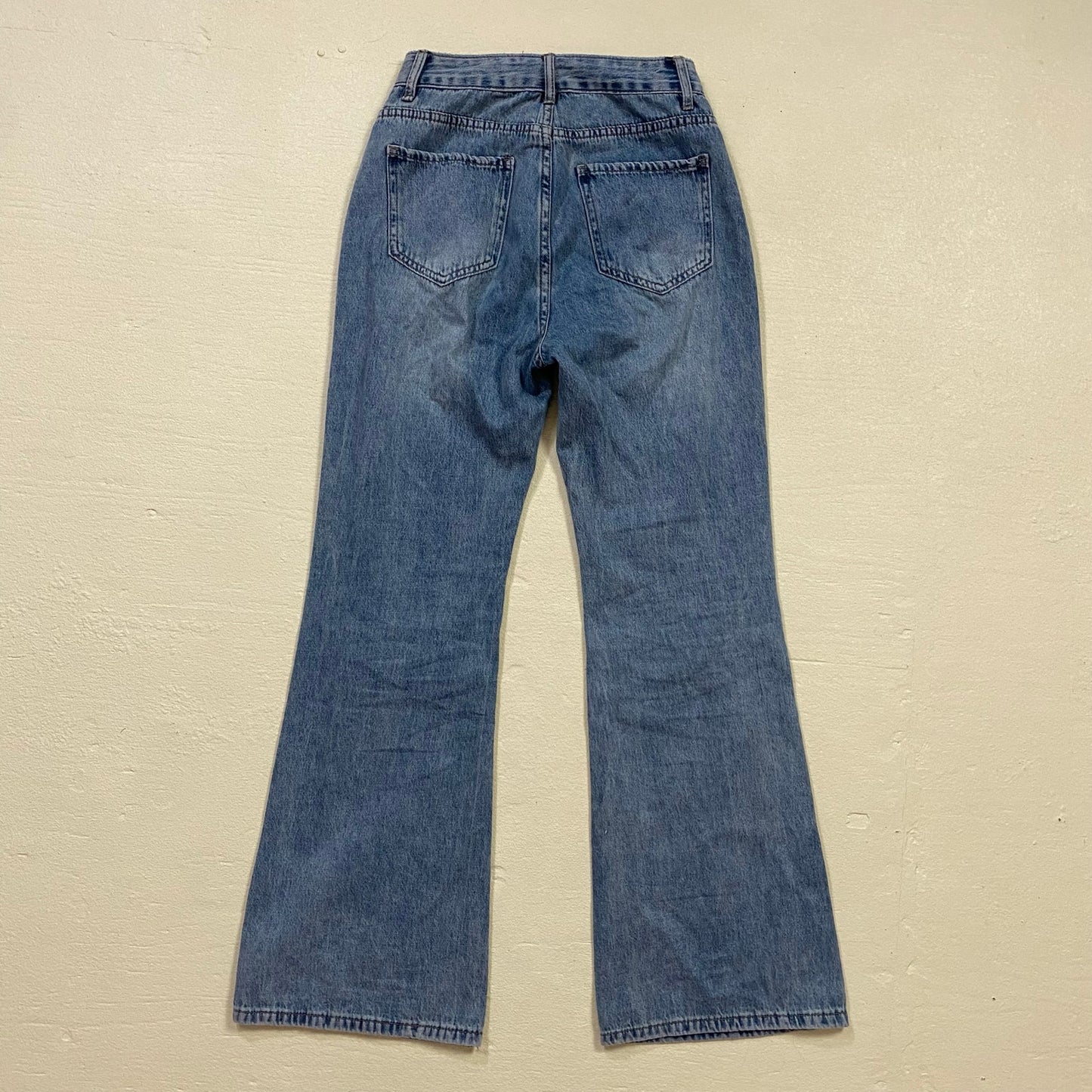 Secondhand Vintage Style Denim Flare Jeans, Size 25"