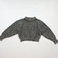 Vintage 90s GAP Chunky Knit Cropped Sweater Gray, Size Small