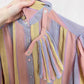 Vintage 70s Helen Fabrikant Stripe Button Up Blouse, Size M/L