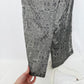 Vintage 80s True Wit Skirt Suit Set Gray Satin Geometric Print, Size 5/6