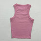 Secondhand Coca-Cola Pink Ribbed Graphic Tank Top, Size Small