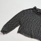 Secondhand Project Social T Knit Cropped Turtleneck Sweater Raw Hem Oversized, Size Medium