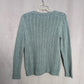 Secondhand Amazon Essentials Gray Cable Knit Sweater, Size Small