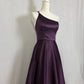 Secondhand David's Bridal One Shoulder Purple Satin Bridesmaid Dress, Size 2