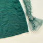 Secondhand Green Tulle Puff Sleeve Ruched Bodycon Mini Dress, Size Large