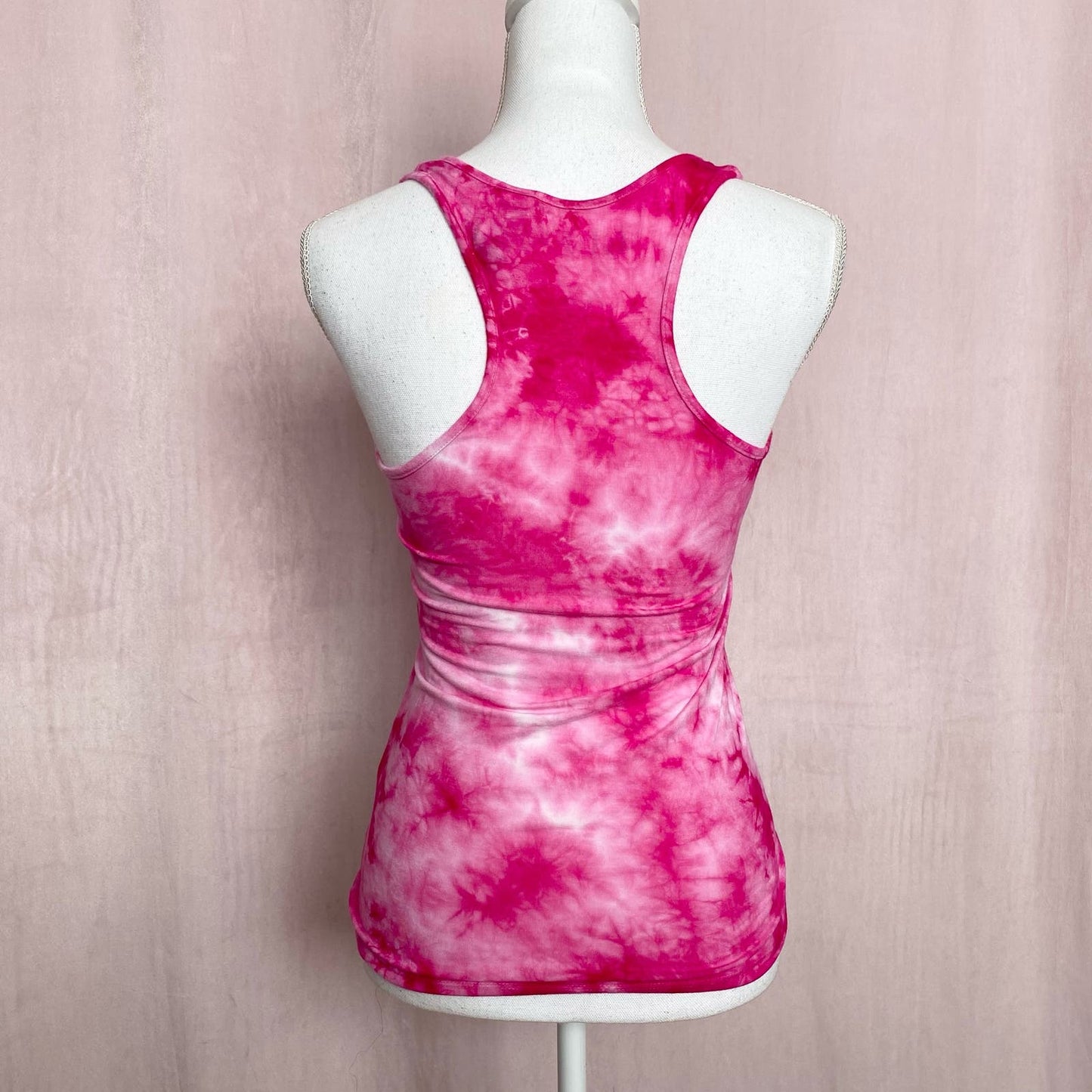 Y2K Guess Rhinestone Pink Tie Dye Tank Top, Size Large