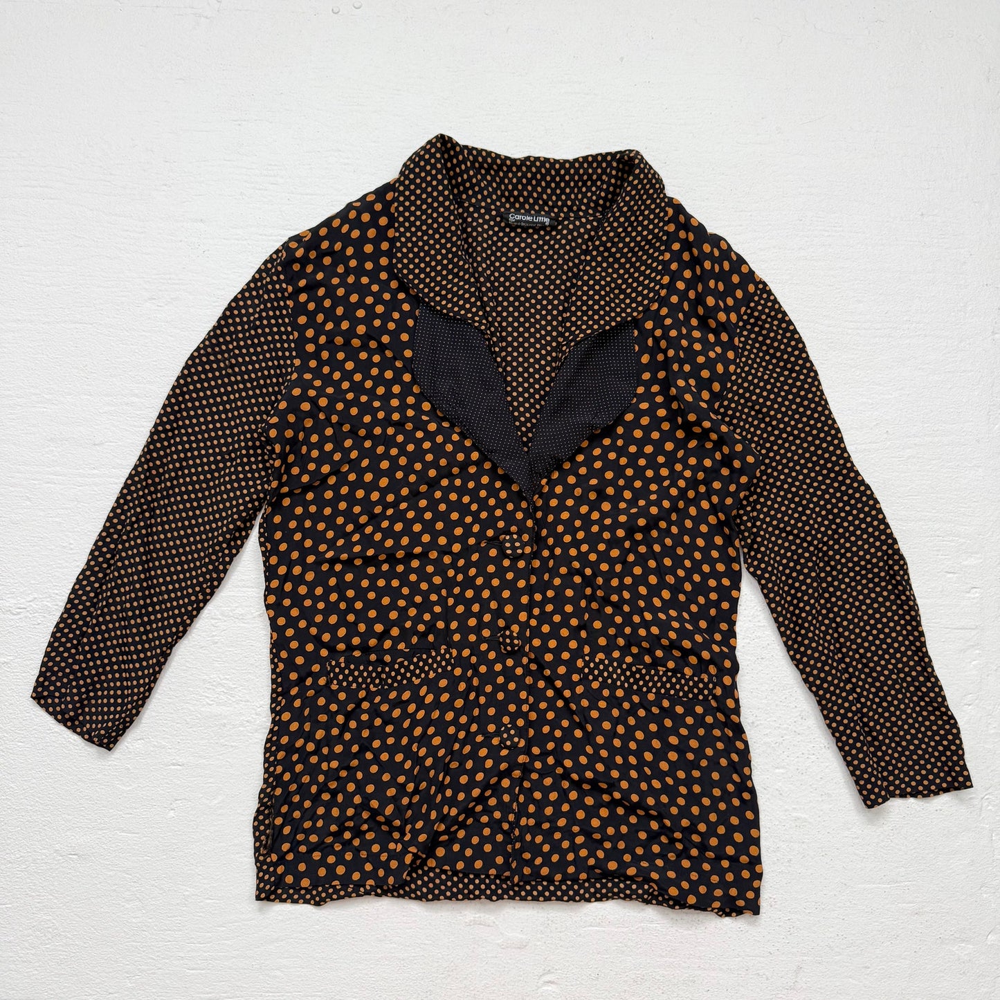 Vintage 80s/90s Carole Little Polka Dot Blazer, Size 6