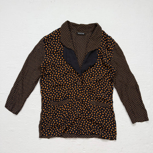 Vintage 80s/90s Carole Little Polka Dot Blazer, Size 6