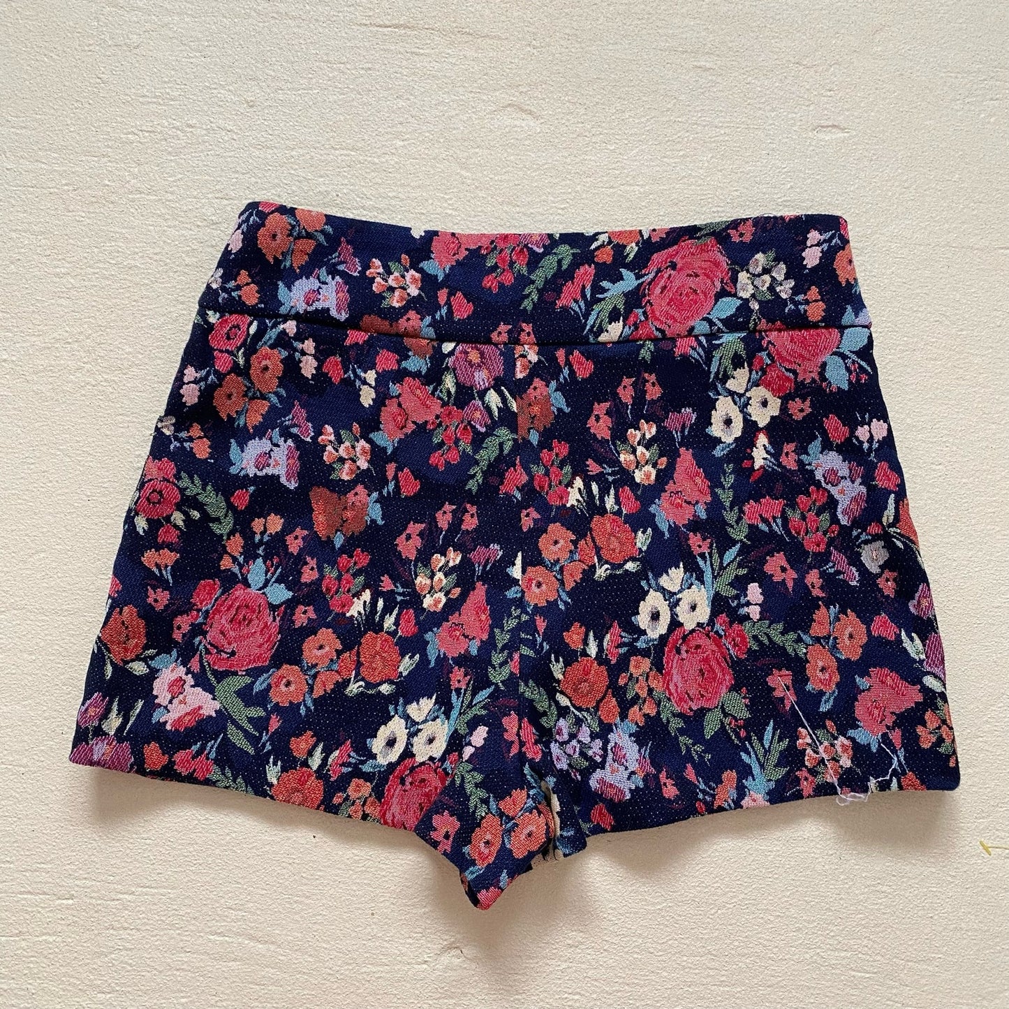 Secondhand Zara Trafaluc Floral Tapestry Mini Skort, Size Small