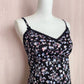 Y2K Floral Lace Trim Chemise Mini Dress, Size Medium