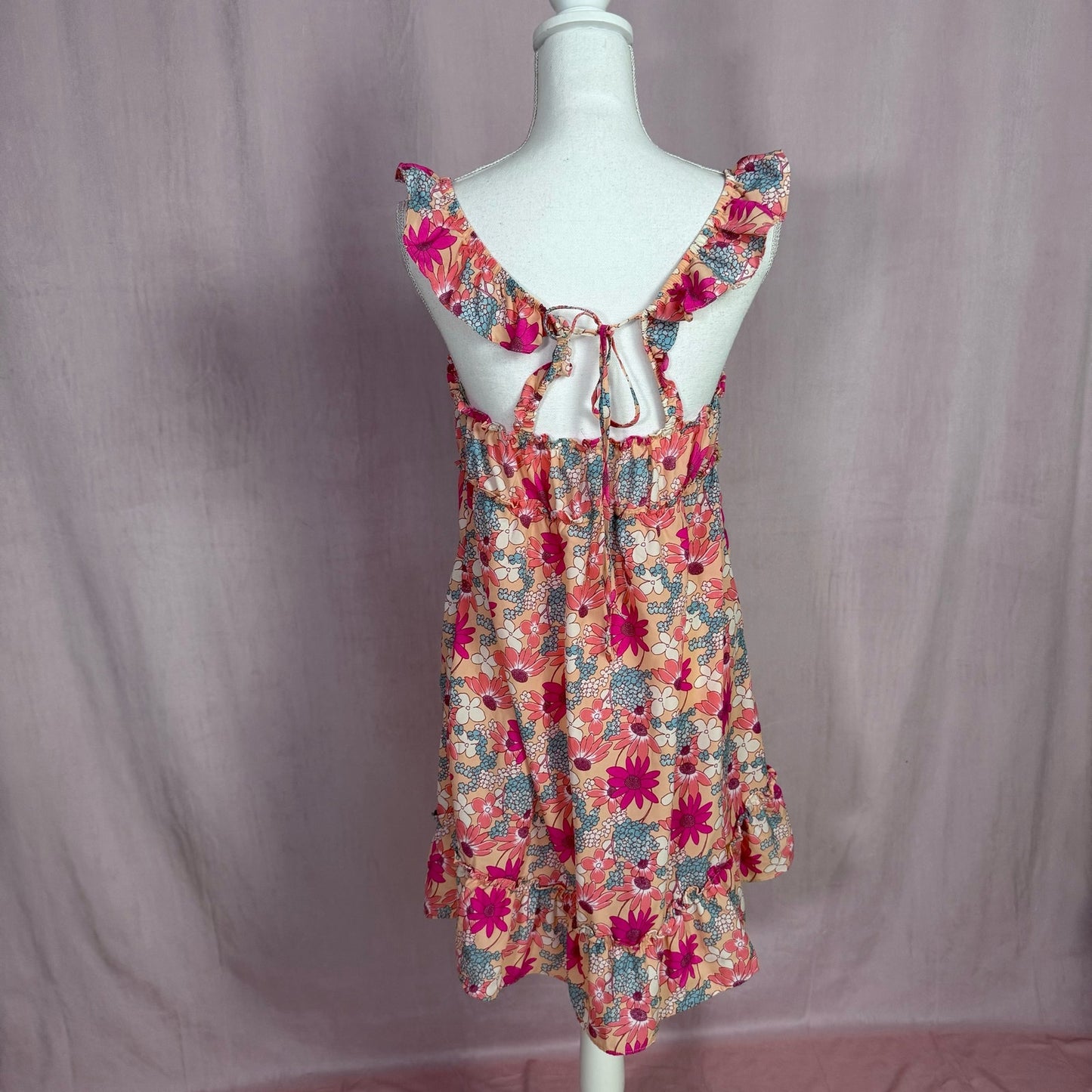 Secondhand 3rd + Malt Floral Fit & Flare Mini Dress, Size XL