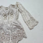 Secondhand Stone Cold Fox Cream Lace Off Shoulder Romper, Size 1 (XS/S)