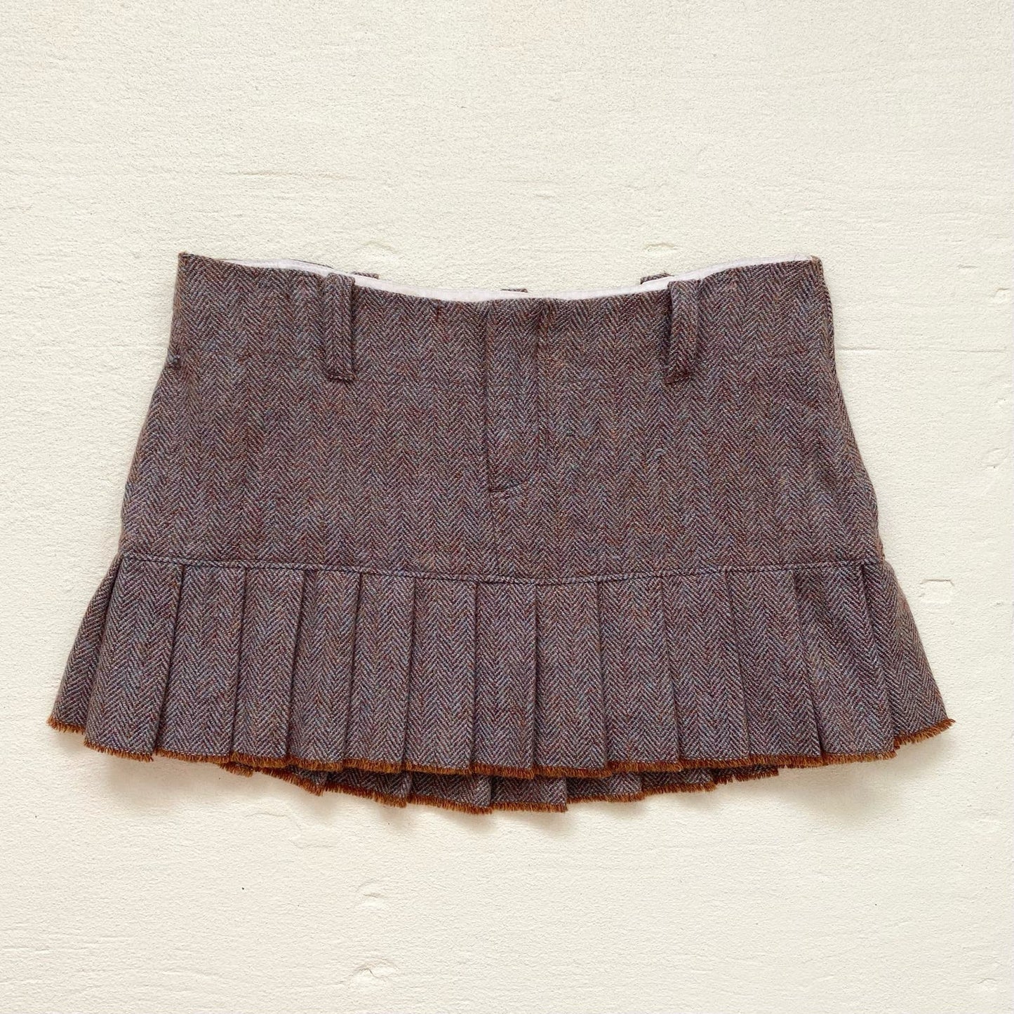 Vintage Abercrombie & Fitch Wool Pleated Micro Mini Skirt, Size 8