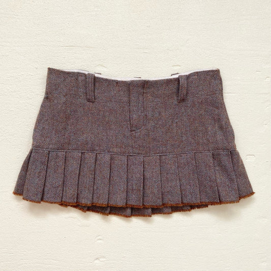 Vintage Abercrombie & Fitch Wool Pleated Micro Mini Skirt, Size 8