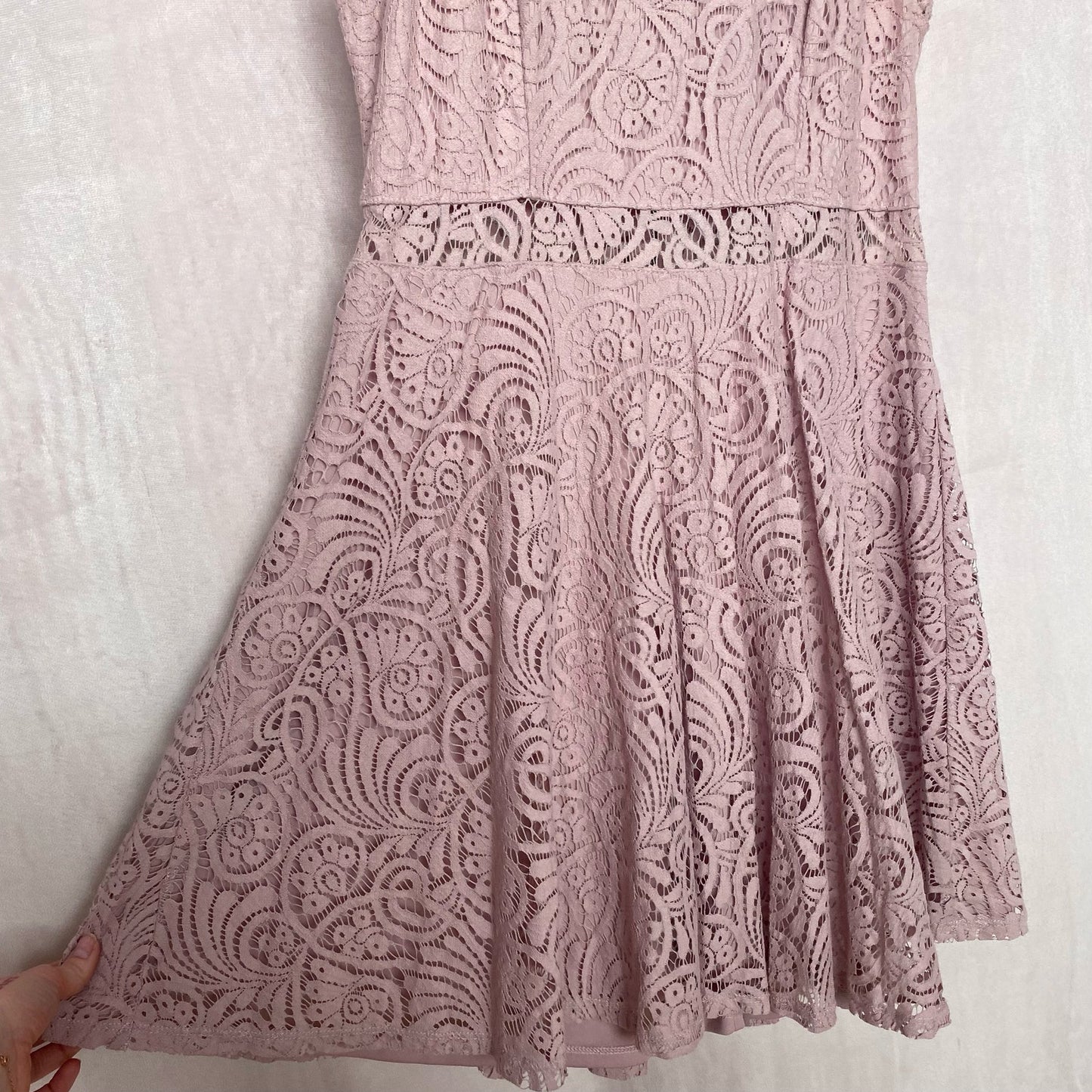 Secondhand American Rag Cie Pink Lace Mini Dress, Size Medium