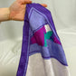 Vintage Silk Abstract Purple Square Scarf