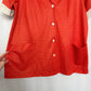 Vintage 60s Red Polka Dot Button Up Shirt, Size Large