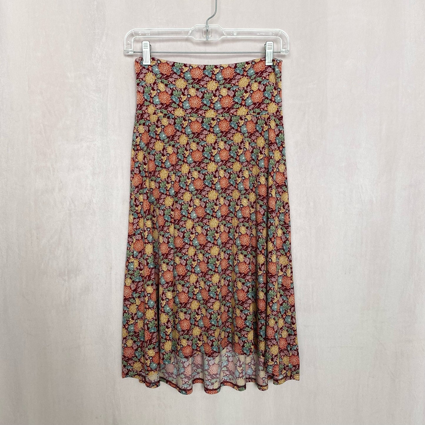 Secondhand LuLaRoe Floral High Low Midi Skirt, Size XS