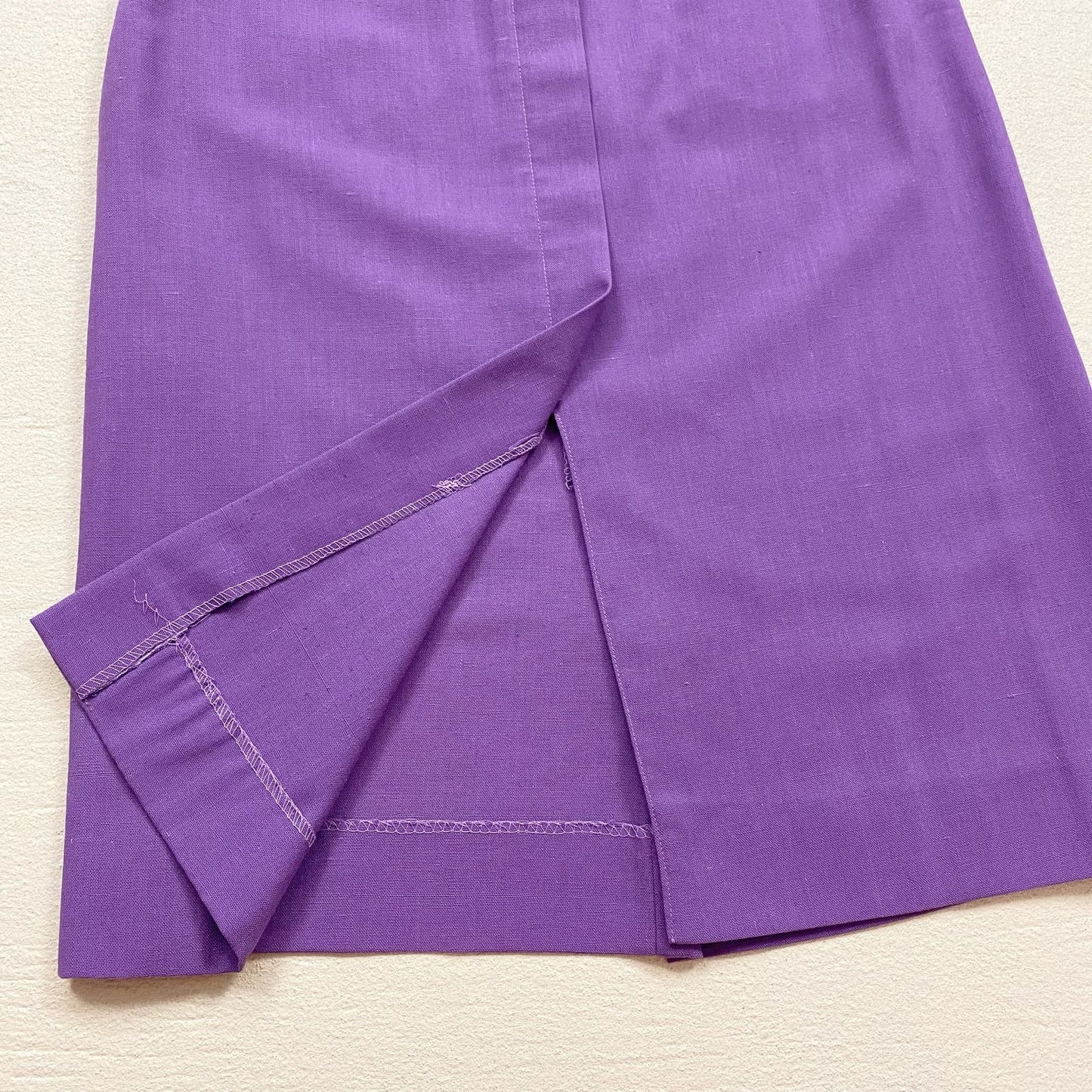 Vintage Campus Casuals Purple A-Line Skirt with Belt, Size XS
