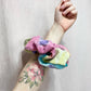 Scrap Fabric Rainbow Tie Dye Jumbo Scrunchie