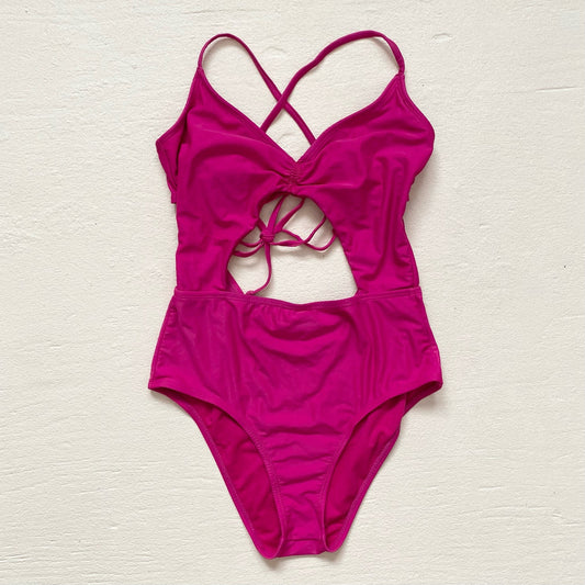 Secondhand BP Pink Cutout One Piece Swimsuit, Size XS