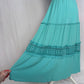 Secondhand Zesica Turquoise Strapless Smocked Boho Maxi Dress, Size Small