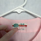 Vintage Pink Embroidered Ruffle Button Up Top, Size Small