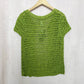 Preowned Jones New York Green Crochet Short Sleeve Sweater, Size Small