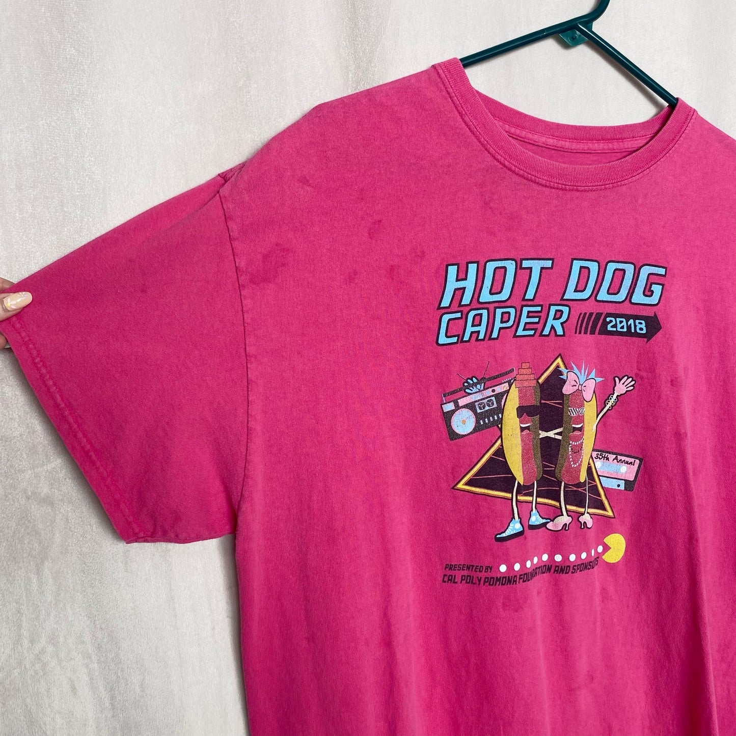 Secondhand Hot Dog Caper 2018 Cal Poly Graphic Tee, Size XXL