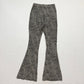 Secondhand Topshop Animal Print Stretch Flare Pants, Size 6