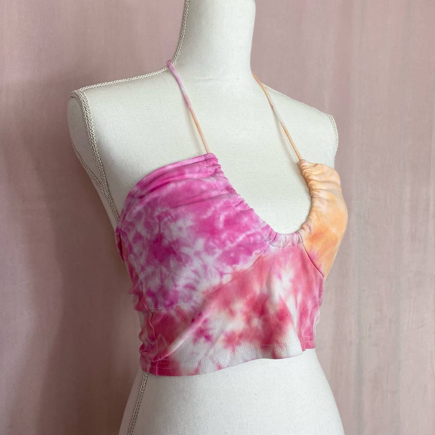 Reworked Tie Dye Crop Tank Top, Size Small
