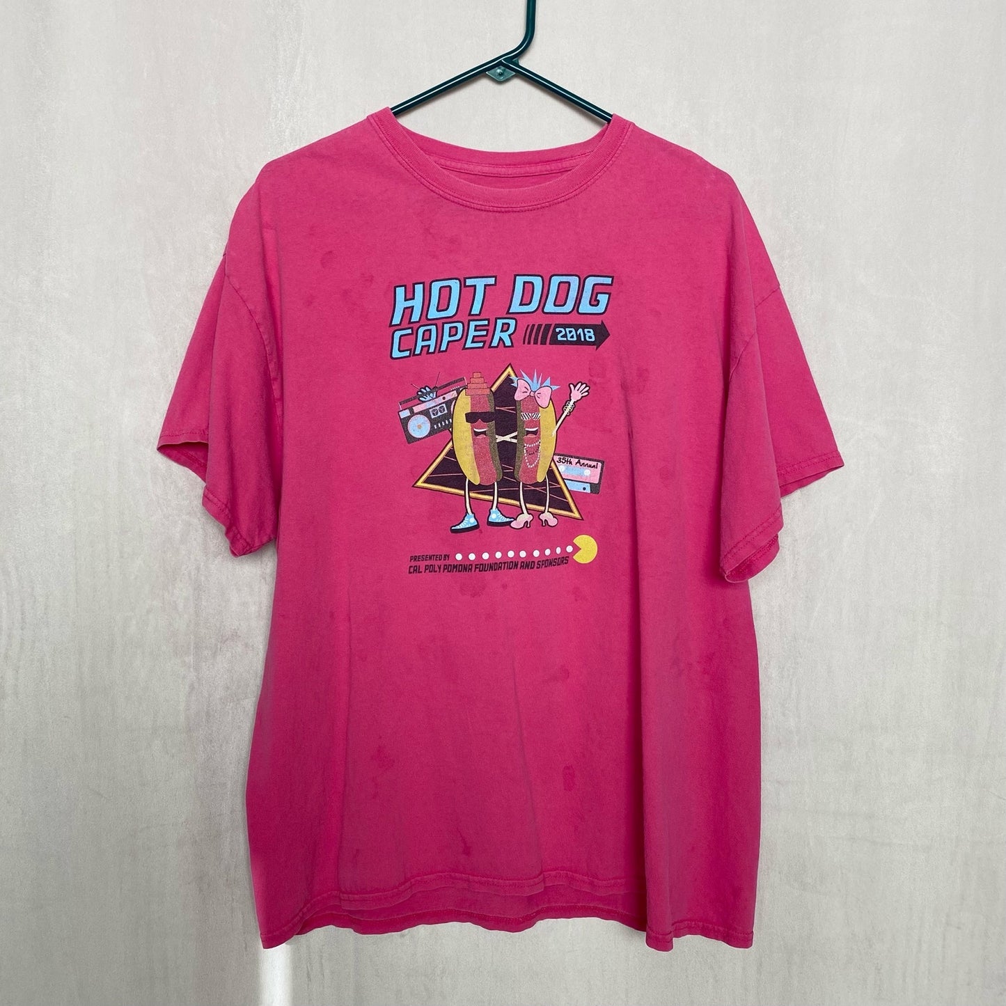 Secondhand Hot Dog Caper 2018 Cal Poly Graphic Tee, Size XXL