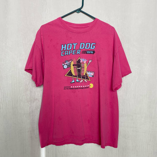 Secondhand Hot Dog Caper 2018 Cal Poly Graphic Tee, Size XXL