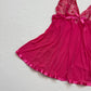 Secondhand Pink Mesh Sequin Lace Babydoll Lingerie Mini Nightgown, Size XL