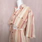 Upcycled Vintage Crop Button Up Shirt & Skirt Set, Size S/M
