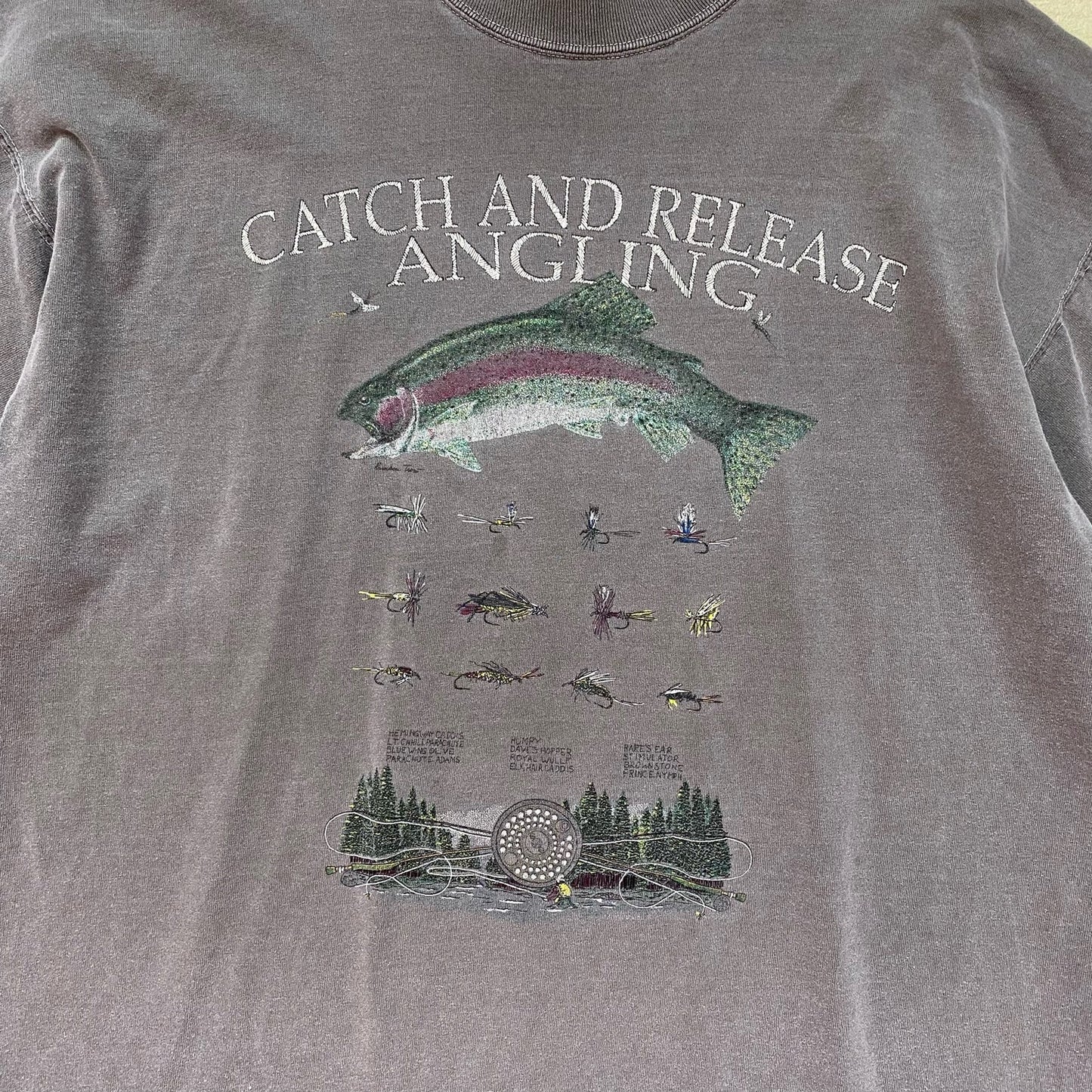 Vintage Galt Sand Catch & Release Fishing Tee, Size XL