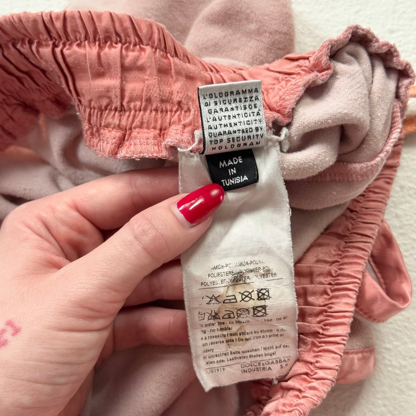 Y2K Dolce & Gabbana Velour Satin Trim Logo Shorts, Size Small