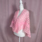 Vintage Bella Handmade Crochet Pink Shawl