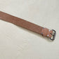 Vintage Embossed Brown Leather Belt