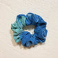 Scrap Fabric Blue Green Tie Dye Scrunchie