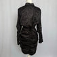 Secondhand Hunter Bell Ariana Dress Black Satin Floral, Size 8