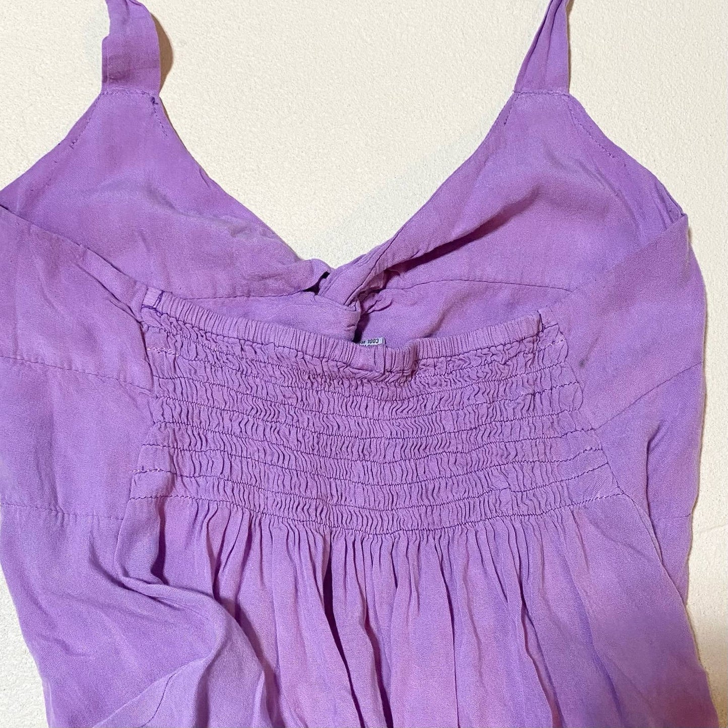 Vintage Purple Rayon Tie Dye Halter Dress, Size Small