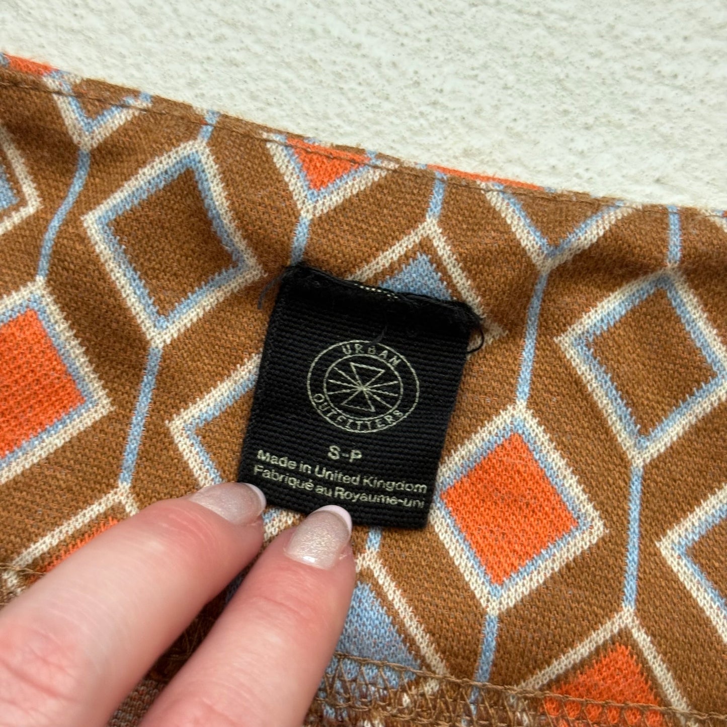 Secondhand Urban Outfitters Geo Print Micro Mini Skirt, Size Small