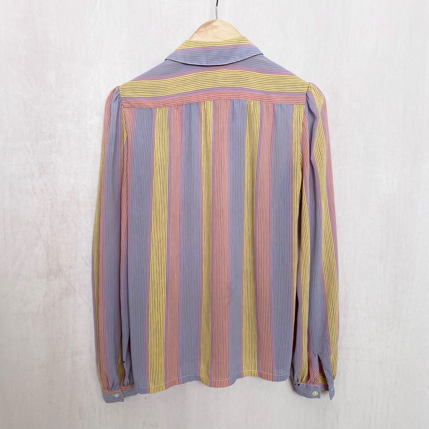 Vintage 70s Helen Fabrikant Stripe Button Up Blouse, Size M/L