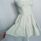 Secondhand Wild Fable Green White Stripe Halter Fit & Flare Mini Dress, Size Medium
