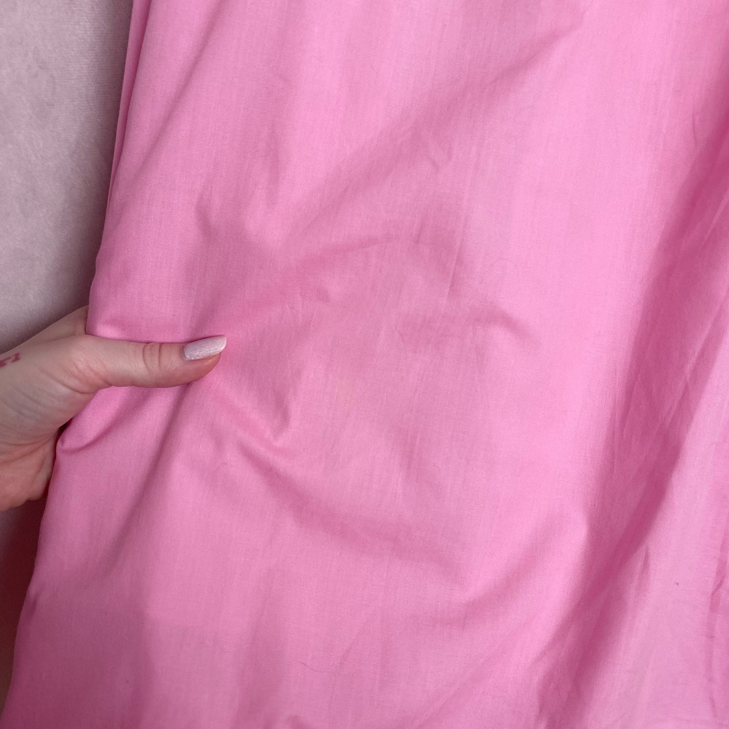 Vintage Handmade Pink Poodle Midi Skirt, Size 28"