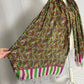 Secondhand Paisley Floral Print Fringe Hem Scarf Shawl