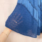 Vintage Boho Hippie Blue Tiered Asymmetrical Midi Skirt, "Free Size"