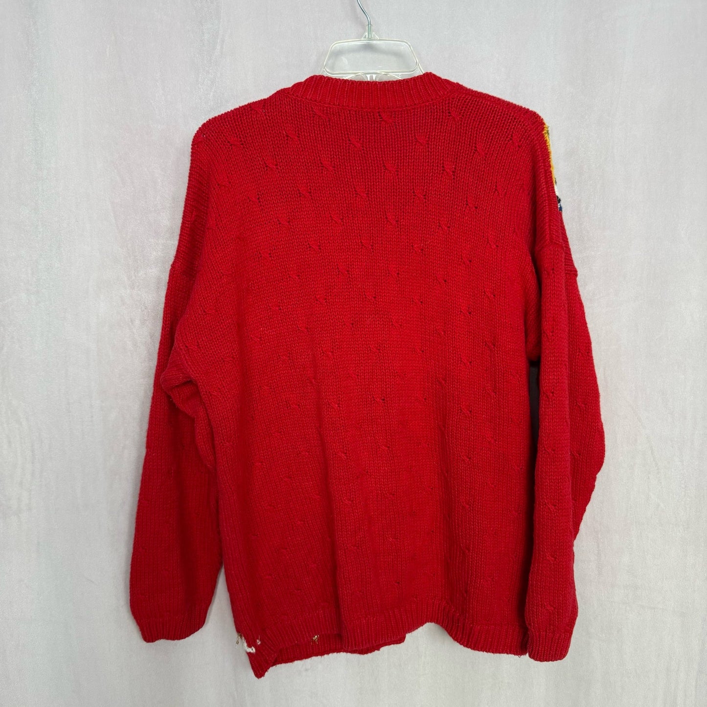 Vintage Jingle Bell Christmas Sweater Cardigan, Size Large