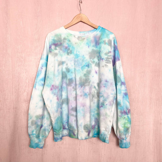 Reworked Tie Dye Crewneck Sweatshirt, Size XL